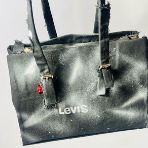 Levi's Distressed Black Tote Bag
